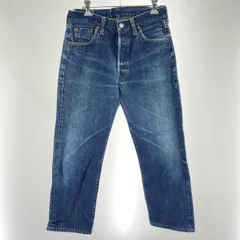 【中古】90s LEVI'S 復刻501XX デニムパンツ バレンシア製 ボタン裏刻印555 ビッグE サイズW31L36 紺[91]