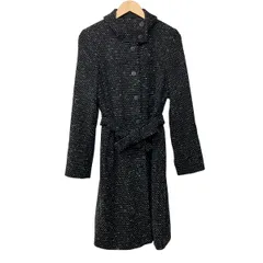 HUGOBOSS(ヒューゴボス) コート サイズIT38 レディース美品  - 黒×ライトグレー 長袖/秋/冬のサムネイル