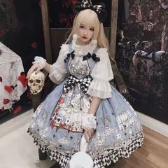 4点セット！！ 中華風ロリータセットアップ グリーン ロリータ