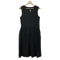 KANEKO ISAO(カネコイサオ) ワンピース レディース美品  - 黒×白 ノースリーブ/ロング/ドット柄のサムネイル