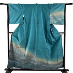 良品 夏物 駒絽5本絽 本加工染 附下げ・訪問着（正絹）仕立上り