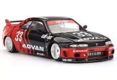 【新品】ミニカー 1/64 Nissan スカイライン GT-R R33 Kaido Works ADVAN(右ハンドル) 「KAIDO HOUSE×ミニGTシリーズ」 [KHMG191]のサムネイル