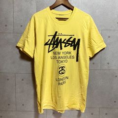 90s OLD STUSSY Tシャツ 白 SSリンク イエロー y2k - メルカリ