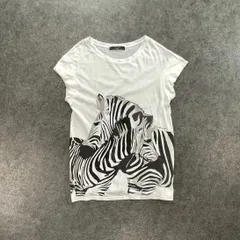 WEEKEND MaxMara マックスマーラ ゼブラプリント Tシャツ カットソー アニマル ストーン ホワイト レディースのサムネイル