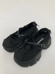 FREAK'S STORE フリークスストア シューズ ブラック 合成皮革/人工皮革 スエード 無地 紐なし 厚底 プレーントゥ レディースのサムネイル