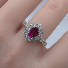 0.985ct 天然 ピンクサファイア パライバトルマリン ソーティング付き 