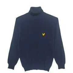 LYLE & SCOTT ネイビー ソフト ベーシック タートルネック ニット M カシミア