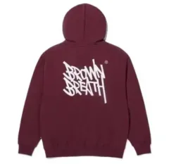 Brownbreath フード Tシャツ バーガンディのサムネイル