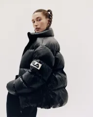 FILA フィラ ミラノ ダウン ショートダウン 光沢 ブラック 90 (S)のサムネイル