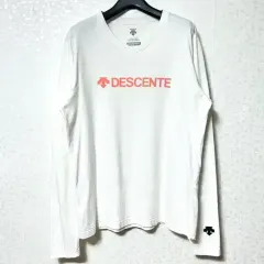 L 100 デサント ロングスリーブ 長袖Tシャツ 白