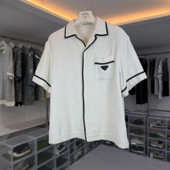 PRADA トライアングルロゴ コットンテリー ボウリングシャツ&ハーフ 