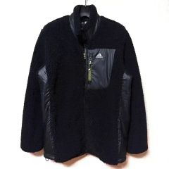 ハーフジップ☆ゴルフ】adidas トラックジャケット L 紺色 ジャージ 