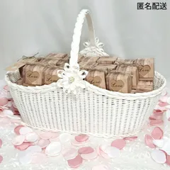 【受注制作】深型XL プチギフト入れ かごバスケット 結婚式小物 ウェディング 受付 カゴのサムネイル