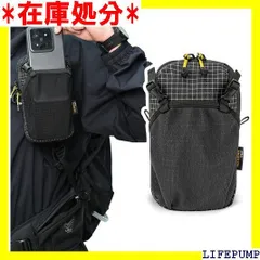 スマホポーチ リュック 取り付け 登山 アウトドア ベルトポーチ リュックにつける 登山用 ザックに付けて 6.5インチまで対応 便利 2台収納 ズレ防止 軽量 防水ファスナー メンズ 登山 旅行 作業 自転車用 通勤用 ブラック 2241のサムネイル