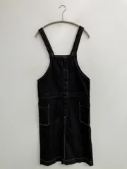 FREAK'S STORE フリークスストア ジャンパースカート F ブラック コットン ストレッチ 無地 ショート・ミニ丈 台形 レディースのサムネイル