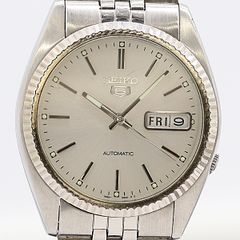 セイコー5 OH済み7S26-3110自動巻デイデイト ゴールド 27時間可動品 
