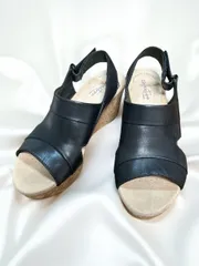 Collection by Clarks スリングバック ウェッジソールサンダル ブラック　23.5のサムネイル