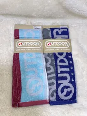 【新品】2機種セットOUTDOOR ロングフェイスタオル  OUTDOOR ロングフェイスタオル グレー＆ライトブルーのサムネイル