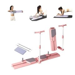 Leg Slider Pilates Board Multifunctional Training Board [Leg Stretching, Adductor Muscle Training, Pelvic Floor Muscle Care] Home Pilates Machine for Home Use, Leg Slimming, Lower Body Slimming Exercise Equipment, Foldable, Quiet and Low Noise, Height Adjustable, with Armrests Y e295324b