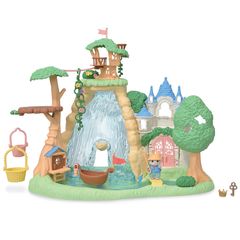 Brand New [Japan Toy Awards 2023 Character Toy Category Excellence Award] EPOCH Sylvanian Families Family Trip House [Big Waterfall in the Secret Forest] 75 ST Mark Certified Ages 3+ Toy Dollhouse Sylvanian Families