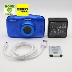 極上品】 Nikon COOLPIX S33 ブルー 防水 1317万画素 デジタルカメラ