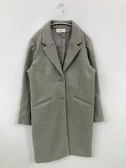 AZUL by MOUSSY アズールバイマウジー チェスターコート M グレー 無地 ロング丈 フードなし レディースのサムネイル
