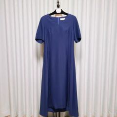 新品-EVEX by KRIZIA ニットロングワンピース ブルーネイビー 46 