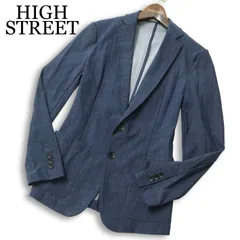 【美品】HIGH STREET ハイストリート 春夏★ 2000991 ハイテンション デニム プリント テーラード ジャケット Sz.M メンズのサムネイル