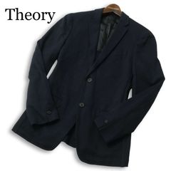 Theory リネン混 三者混 テーラードジャケット シングル ネイビー M
