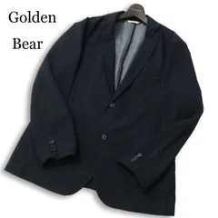 Golden Bear ゴールデンベア 春夏★ シアサッカー グレンチェック アンコン テーラード ジャケット Sz.L メンズ ネイビーのサムネイル