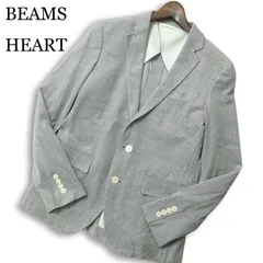 BEAMS HEART ビームス ハート 春夏 背抜き★ アンコン テーラード ジャケット ブレザー Sz.46 メンズ 灰 グレーのサムネイル