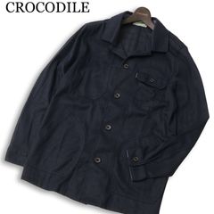 Crocodile クロコダイル グレー スタンドカラーリブブルゾン Lサイズ 
