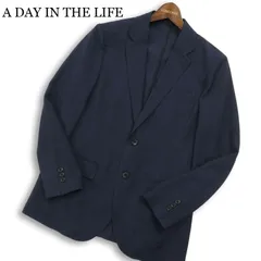 【美品】A DAY IN THE LIFE ユナイテッドアローズ 春夏★ アンコン テーラード ジャケット Sz.S メンズ ネイビーのサムネイル