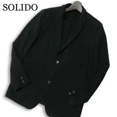 SOLIDO ソリード 通年★ ストレッチ ソフト アンコン テーラード ジャケット 日本製 Sz.3 メンズ 黒のサムネイル