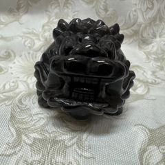 ✨シルバーオブシディアンのロングイ✨リボン乗ってる☺︎天然石 