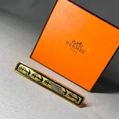 希少 HERMES エルメス エマイユ ブラック&ゴールド マルチカラー ヴィンテージ ネクタイピン タイピン タイバー メンズアクセサリーのサムネイル