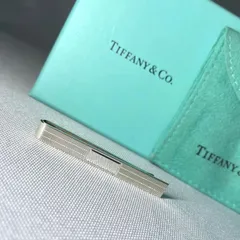 美品 廃盤 TIFFANY ティファニー 鏡面スターリングシルバー ストライプライン ネクタイピン タイピン タイバー SV925 メンズ 付属有のサムネイル