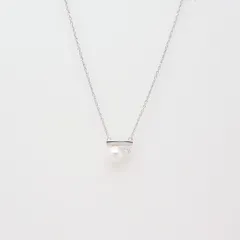 タサキ “プチ” バランス クラス ペンダント ネックレス  あこや真珠 7.2mm ダイヤモンド 0.07ct 750WG 箱 付き SAランクのサムネイル
