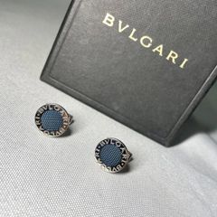 美品 HUBLOT ウブロ カフリンクス サークル ロゴ シルバー ブラック