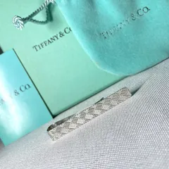美品 廃盤 TIFFANY ティファニー チェックライン ヴィンテージ スターリングシルバー SV925 ネクタイピン タイピン タイバー 付属ありのサムネイル