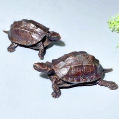 Inviting Heian-era turtle, Feng Shui, tea stand, tea pet, lid rest, craft, art object, ornament