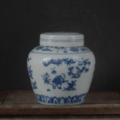 青花釉下青花缠之连寿字茶罐 景徳鎮 陶磁器 装飾品 現代工芸品 美術品置物 青花魚紋蓋罐 景徳鎮 陶磁器 装飾品 現代工芸品 美術品 壁掛品 - メルカリ