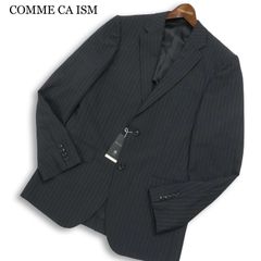 美品 DKNY ダナキャラン テーラードジャケット S 黒 ストライプ 毛