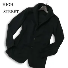 HIGH STREET ハイストリート 春夏★ イタリアンカラー スリム テーラード ジャケット Sz.L メンズ 黒のサムネイル