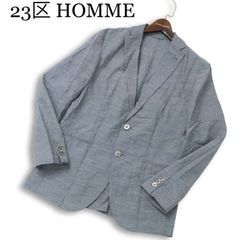 23区HOMME サマージャケット 洗える アンコン ブラック XL相当 春夏 