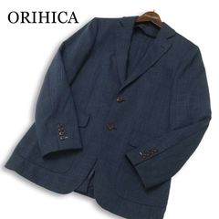 極美品 オリヒカ テーラードジャケット 麻100％ アンコン ネイビー 紺 