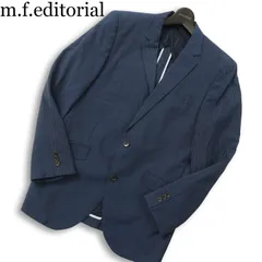 m.f.editorial タカキュー 春夏 背抜き★ ストライプ テーラード ジャケット Sz.A6 メンズ 紺 ネイビーのサムネイル
