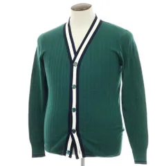 【中古】ルトロワ Letroyes コットン チルデン ニット カーディガン グリーン【サイズ4】【メンズ】のサムネイル
