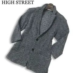HIGH STREET ハイストリート 春夏★ 7分袖 スリム ニット テーラード ジャケット Sz.M メンズのサムネイル