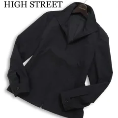 HIGH STREET ハイストリート 春夏★ マイクロ チェック スタンドカラー ジップアップ ブルゾン ジャケット Sz.S メンズ 灰のサムネイル